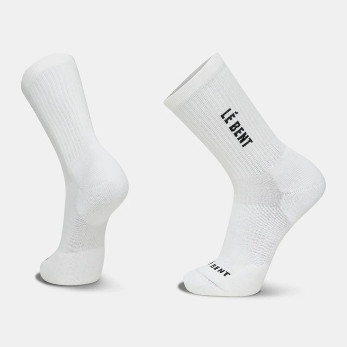 Lé Bent Targeted Cushion Logo 3/4 Crew Ribbed Socks