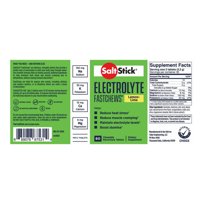 SaltStick FastChew - 60 Unit Bottle