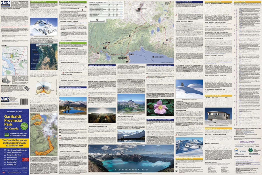 BC Parks: Garibaldi Park Map, 4th Edition Book